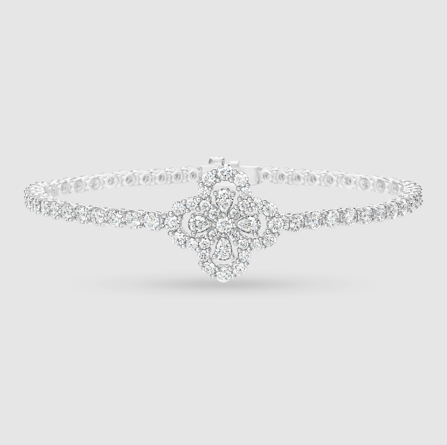 Diamond Loop Full Motif Diamond Bracelet